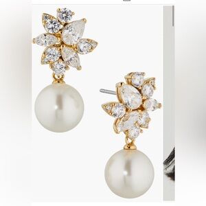 Nadir chiara imitation pearl drop earrings